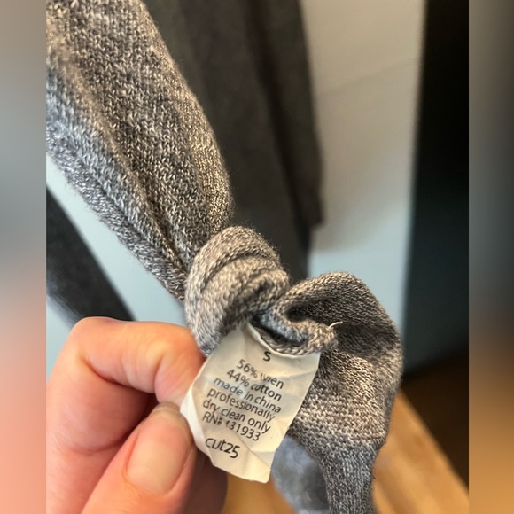 Cut25 Slighty Sheer Cotton Linen Blend Knit Sweater Unfinished Hem Size S - Picture 6 of 6